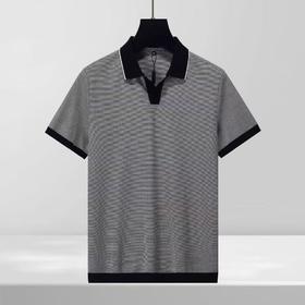 简约高端轻奢商务休闲翻领短袖亲肤舒适男士无纽扣polo衫   YH-BLC5050*
