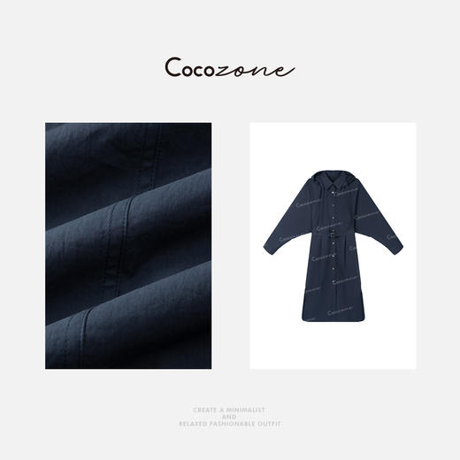 COCO ZONE 刘一一2025新款高级感蝙蝠袖收腰长款外套ACD1A0504 商品图2