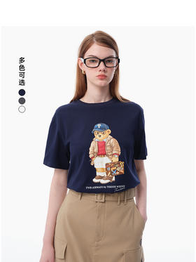 Teenie Weenie小熊卡通T恤女夏季女t恤TTRW256315I