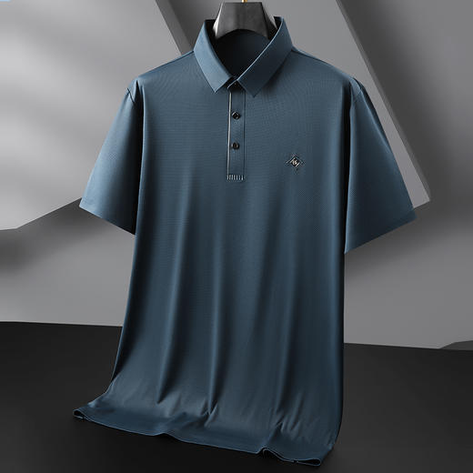【冰丝】【DWN】大依优型大码男装短袖POLO衫T恤加肥加大宽松休闲冰丝打底夏季胖子男士上衣 商品图5