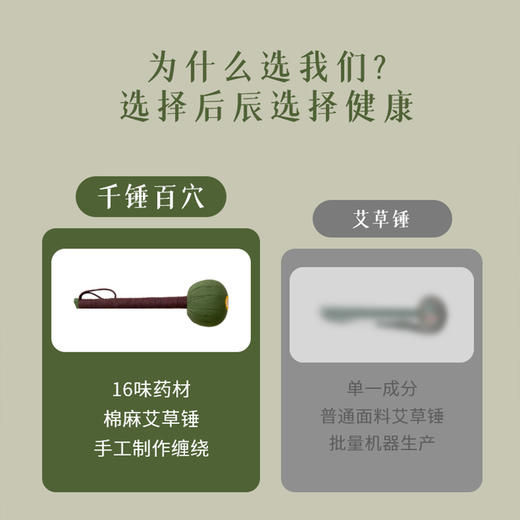 【锤出健康】后辰艾草养生锤经络敲打疏通全身艾灸按摩捶 商品图4