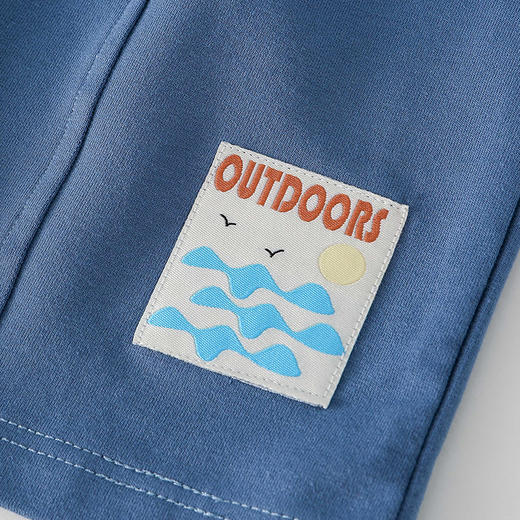 棉花堂2025年夏款会呼吸小毛圈山系织标宽松裤型童装五分裤F251164 商品图9