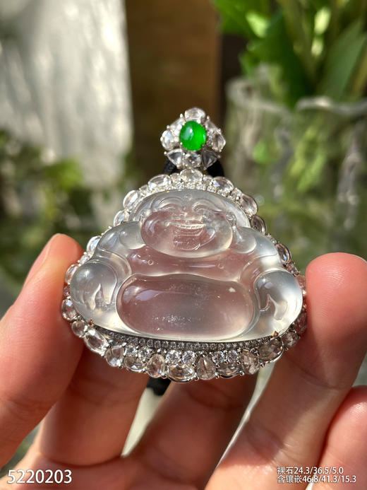 玻璃种佛公吊坠【5220203】具体价格微信咨询 商品图5