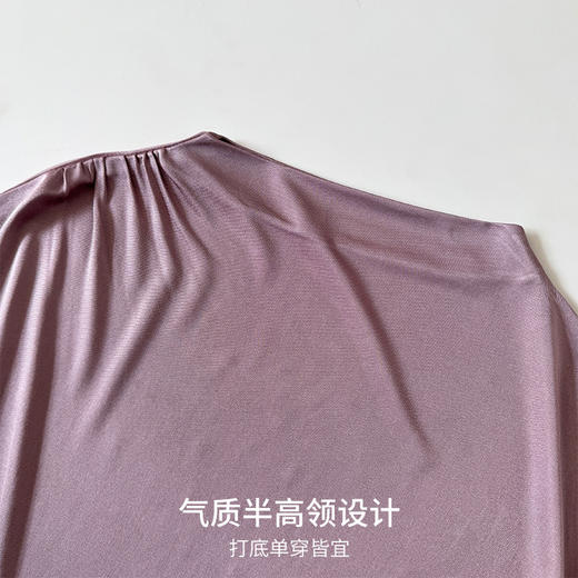 丁摩 真丝褶皱设计感女t恤气质无袖桑蚕丝上衣JSY1800178 商品图2