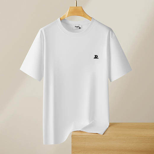 【精梳棉】【DX】大依优型大码短袖T恤圆领时尚潮流宽松潮牌加肥加大上衣男士半袖打底 商品图7