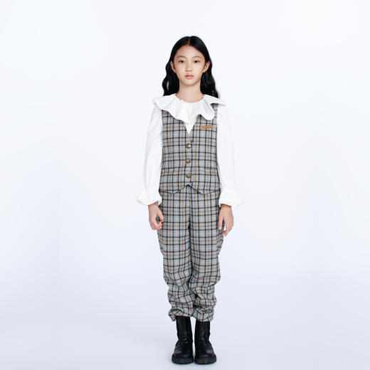 鹿谧灰蓝格纹羊毛系列 商品图3