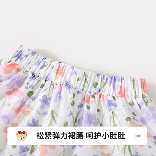 【两件套 带安全内衬】【90-140】【精典泰迪】女童夏季短袖短裙子套装 商品图7