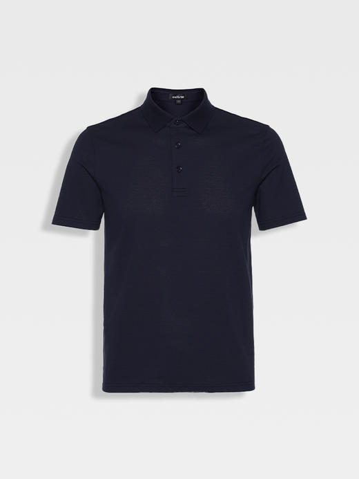 callisto藏青棉混纺T恤 商品图0