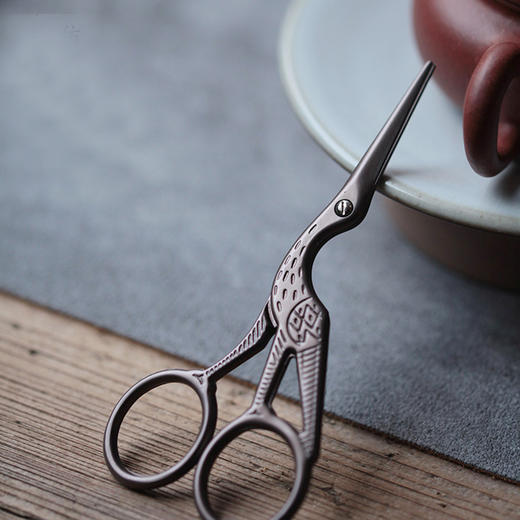 暗香疏影/复古凤剪/鹤剪 复古茶叶剪刀茶叶专用功夫茶小剪刀茶叶袋手工剪 商品图3