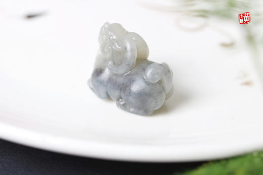 和田墨玉青花【貔貅】吊坠  配精美挂绳 商品图2