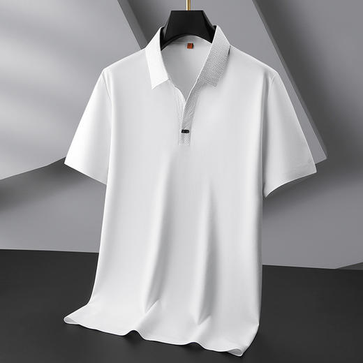 【DDP】大依优型大码V领短袖POLO衫休闲剪刀领半袖棉T恤男士加肥大码打底衫肥佬上衣 商品图1