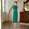 HQ-JYJ-211老上海真丝2025年新款夏季改良中国风桑蚕丝年轻款手工旗袍连衣裙 商品缩略图2