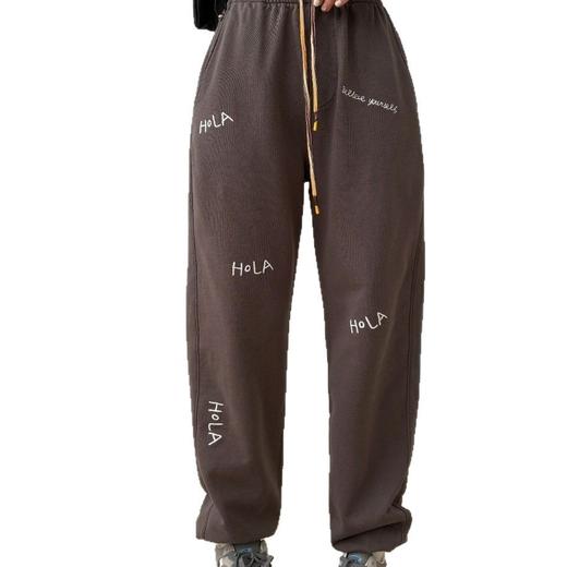 纸袋家春季新款！字母刺绣显瘦休闲裤！纯棉毛圈韩版显瘦抽绳！ 商品图4