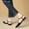 西遇法式包头凉鞋女外穿新款夏季T字高级感低跟平底尖头单鞋V0556494 商品缩略图3