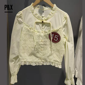 P&X 设计师女装 梭织短款衬衫 824105787 杏色