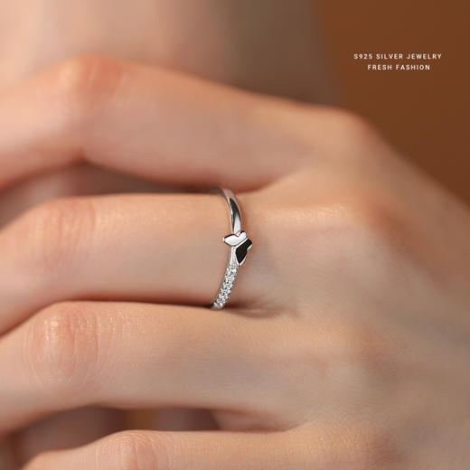 【遇蝶】s925纯银冷淡风蝴蝶戒指【YXS-K2190】 商品图3