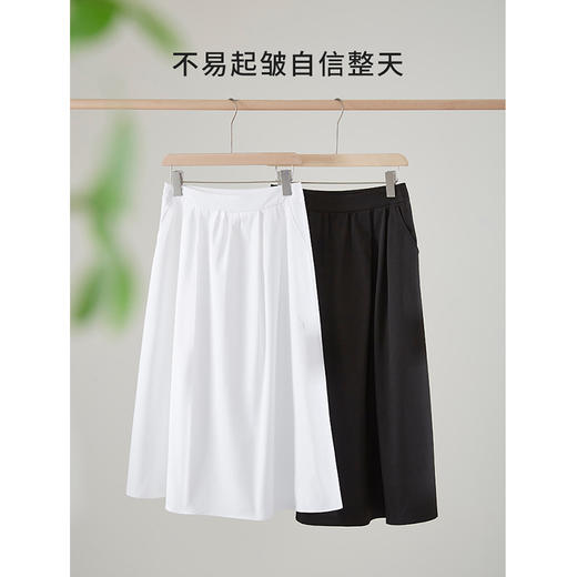 【专属特价】熙世界黑色a字半身裙女中长款通勤教资面试中长裙子2025夏季新款 商品图5