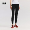 森马休闲裤女加绒九分鲨鱼裤高弹冬季新款黑色修身小脚裤百搭 商品缩略图1