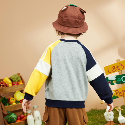 【80-130】【小猪佩奇】男童春秋撞色圆领卫衣 商品图7