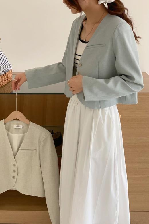 LNNNS 蓝色韩系简约短款外套 19887 商品图2