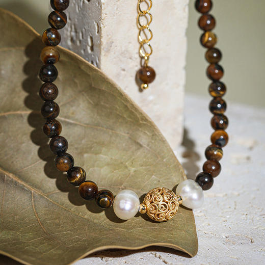 “东方秘境”虎眼石珍珠手链 送首饰盒+证书+礼袋  A-5538  Manreya玛芮雅 商品图5