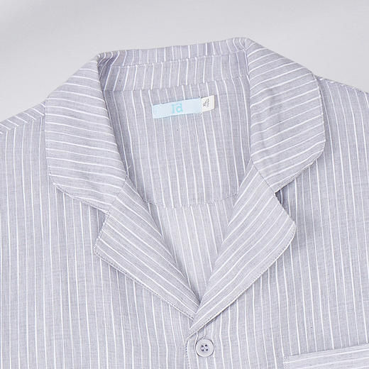 I'd爱帝纯棉梭织男士薄款长袖家居服套装 商品图2