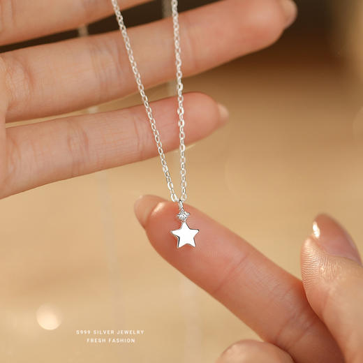 【星觅】s999纯银星星项链【YXS-A4149】 商品图3