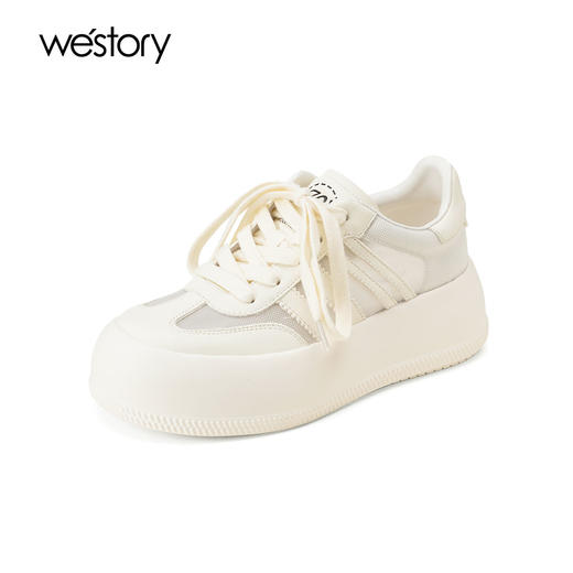 Westory2025年春季网纱镂空运动鞋板鞋系带深口鞋S25AM59431 商品图1