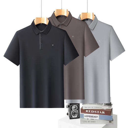 【DLS】大依优型大码短袖Polo衫翻领加肥加大男士大号弹力透气舒适夏季半袖 商品图5