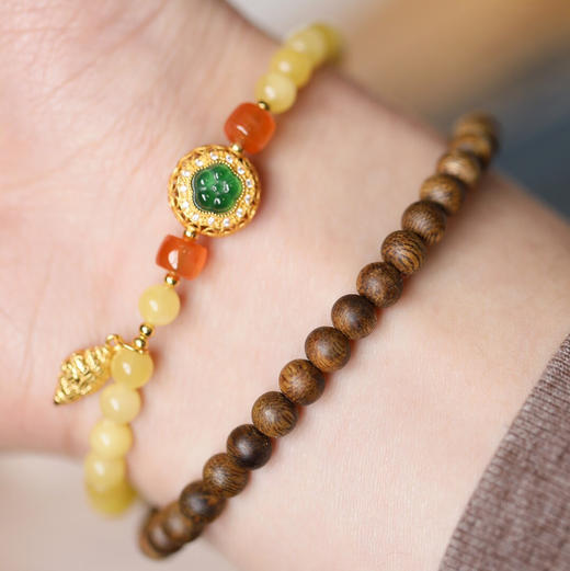 【青山特惠】5mm 45颗 绿棋楠【红盈】沉香手串 c25 商品图8