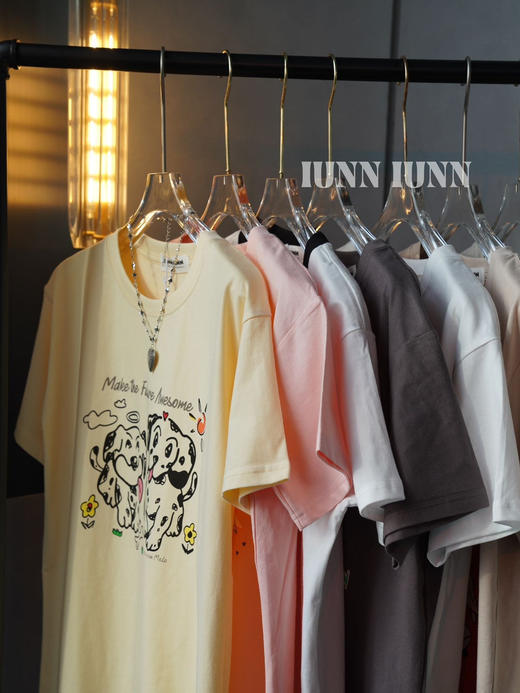 正品授权iunn iunn短袖韩国订单小众品牌棉T 商品图0