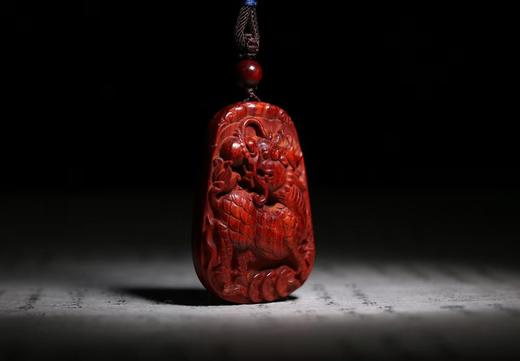 麒麟°紫檀项坠挂件 商品图5