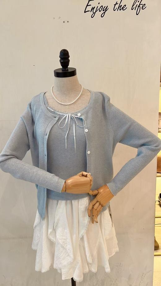 【门店同款】ENJOY春季盐貌似糖针织开衫两件套 162153077 商品图1