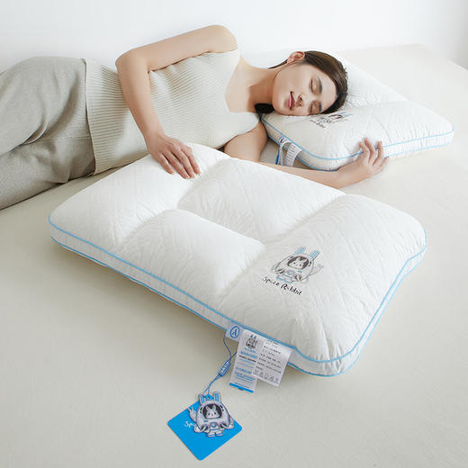 自然醒A类全棉太空兔安睡枕芯夏季护颈椎助睡眠枕头舒适家用单人整头一对XK 商品图2