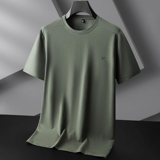 【棉质】【DKP】大依优型大码圆领短袖T恤轻奢休闲短袖男宽松T恤上衣胖子半袖 商品图5