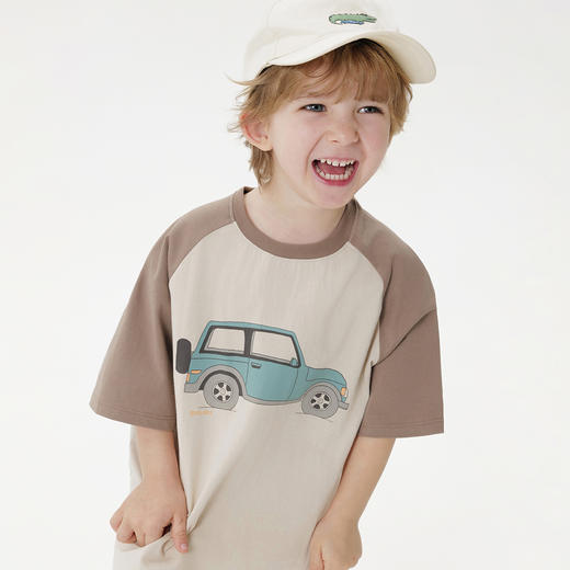 马克珍妮男童卡通汽车亲肤短袖T恤 宝宝上衣2025年夏装新款550809 商品图2