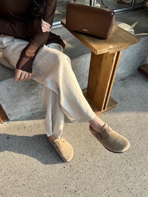 2.8mm超厚牛反绒、经典4层软木鞋床，EVA防滑纹路大底半拖款、全包款 商品图4