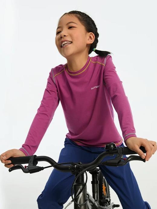 OUTnABOUT出门走走 25ss儿童美丽诺羊毛CoolMAX运动长袖T恤 商品图1