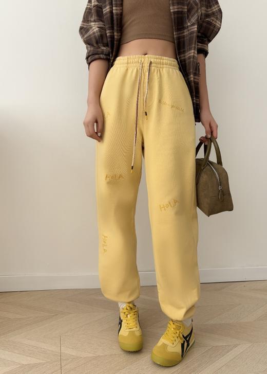 纸袋家春季新款！字母刺绣显瘦休闲裤！纯棉毛圈韩版显瘦抽绳！ 商品图5