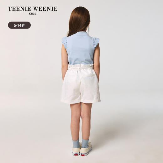 TeenieWeenie Kids小熊童装春夏女童可爱蕾丝飞袖Polo衫TKHA256345N 商品图10