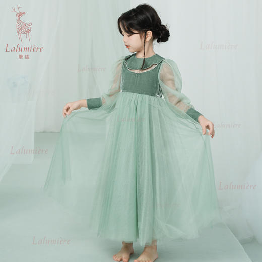 鹿谧 天青色礼服长裙 商品图4