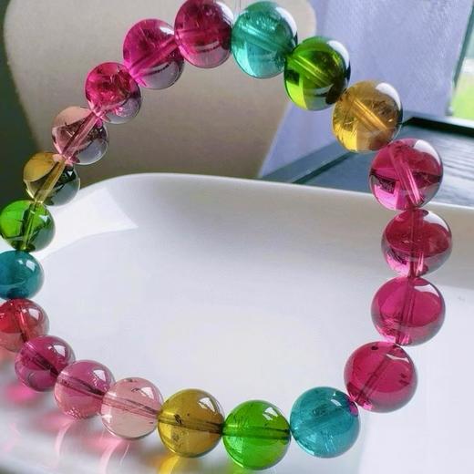 9mm单圈彩虹碧玺手串 商品图2