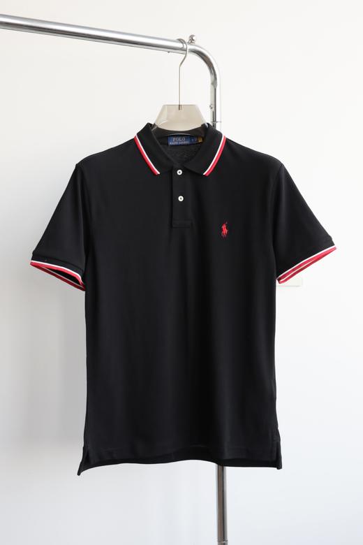 R.L 拼色镶边 纯棉珠地网棉 翻领短袖POLO衫 TX412 商品图5