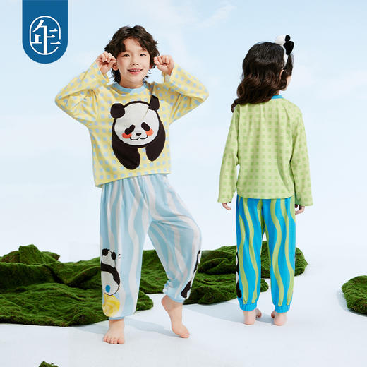 年衣童装儿童山茶花家居服2025春款睡衣居家内衣功夫盼达家居服套装 商品图3