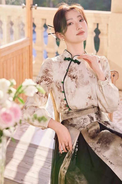 Le Malene 新中式水墨印花盘扣套装 19901 商品图4