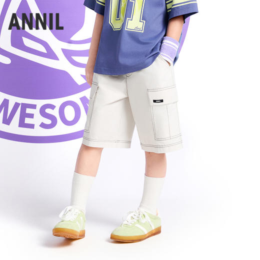 男童全腰梭织中裤夏季新款安奈儿童装实体店同款AB526650 商品图1