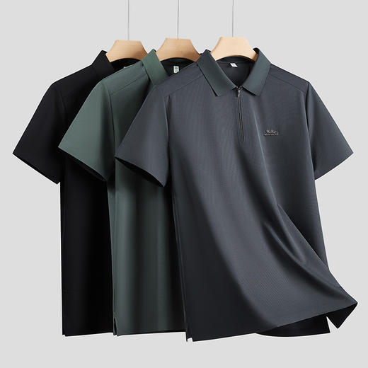 【冰丝弹力】【DKP】大依优型大码短袖Polo衫翻领T恤休闲短袖男宽松T恤上衣胖子 商品图2
