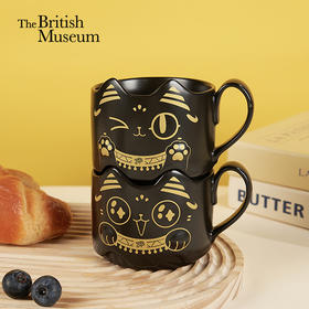 大英博物馆 巴斯特系列 萌猫异形叠叠马克杯  招财喵  wink喵
