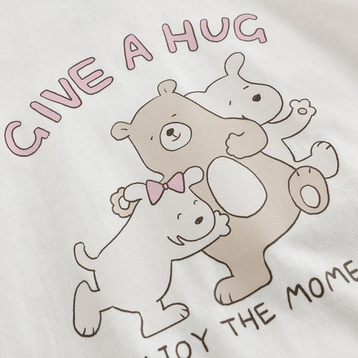 【凉感亲肤】马克珍妮男女宝宝快乐小熊连体衣婴儿爬服夏装550822 商品图4