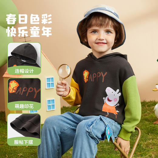 【80-130】【小猪佩奇】男童春秋连帽卫衣 商品图3